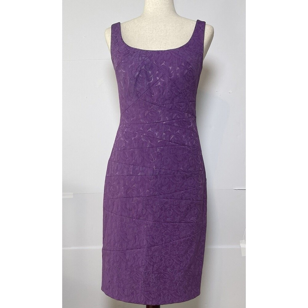 Purple Textured Sheath Dress